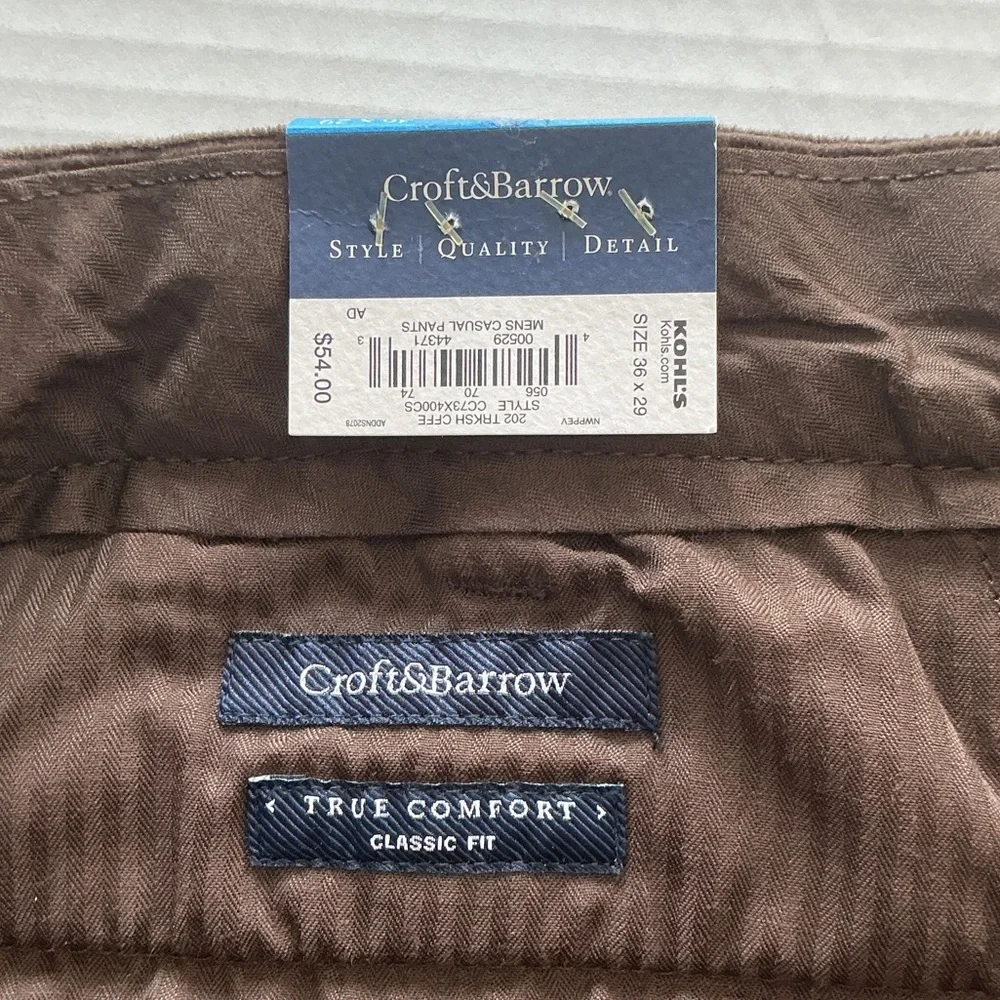 NWTClassic Men's Corduroy Trousers in Rich Brown size 36/29 - Picture 5 of 5